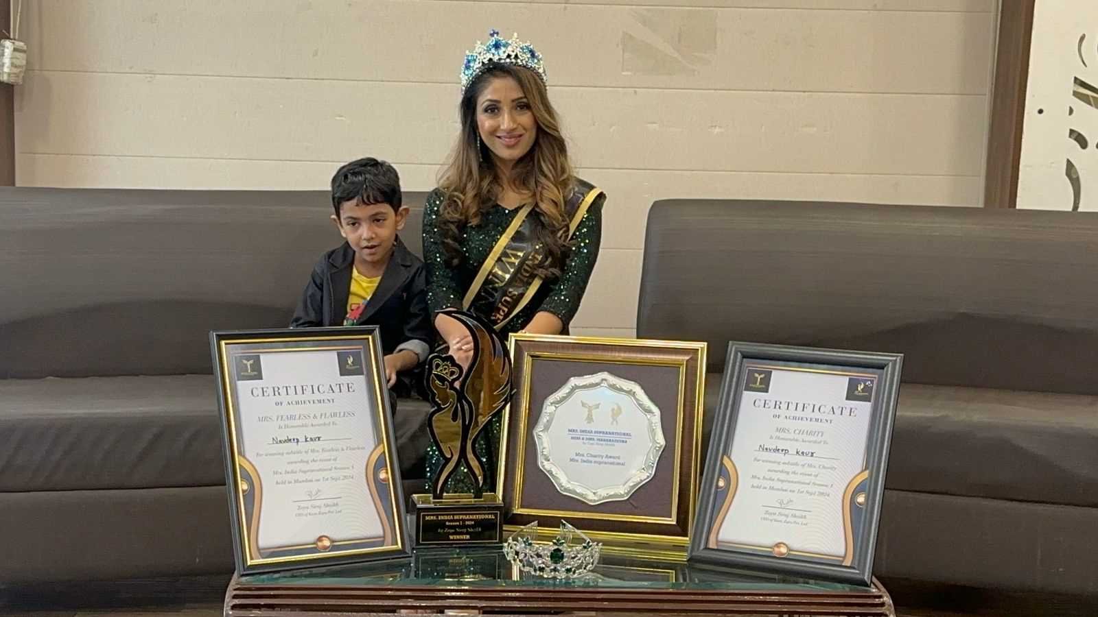 सिंगल मदर Navdeep Kaur ने जीता मिसेज इंडिया सुपरा नेशनल का खिताब