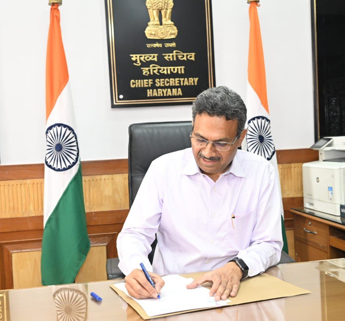 हरियाणा के नए मुख्य सचिव ने पदभार संभाला