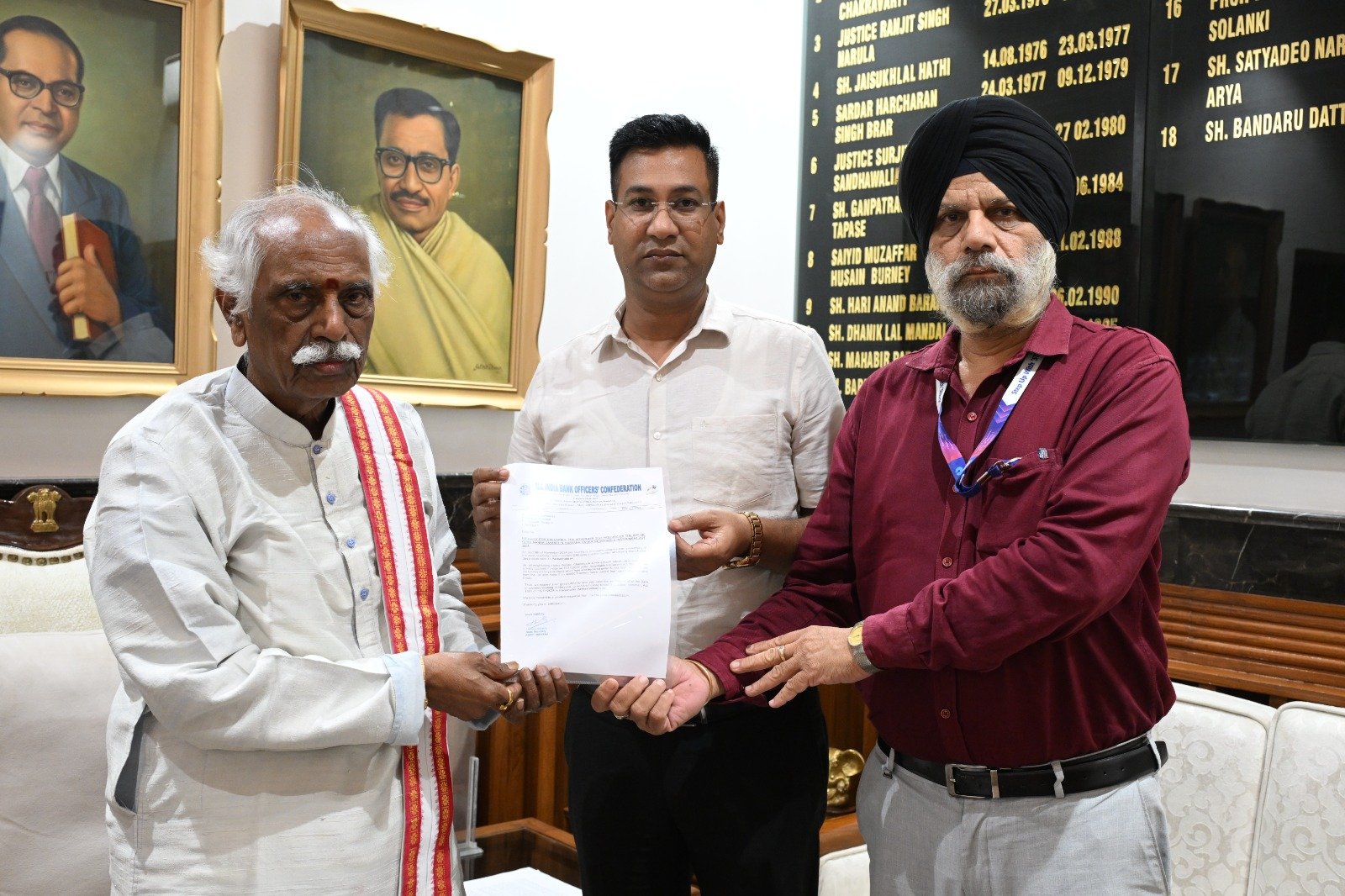 (AIBOC) ने हरियाणा के राज्यपाल श्री बंडारू दत्तात्रेय से मुलाकात की