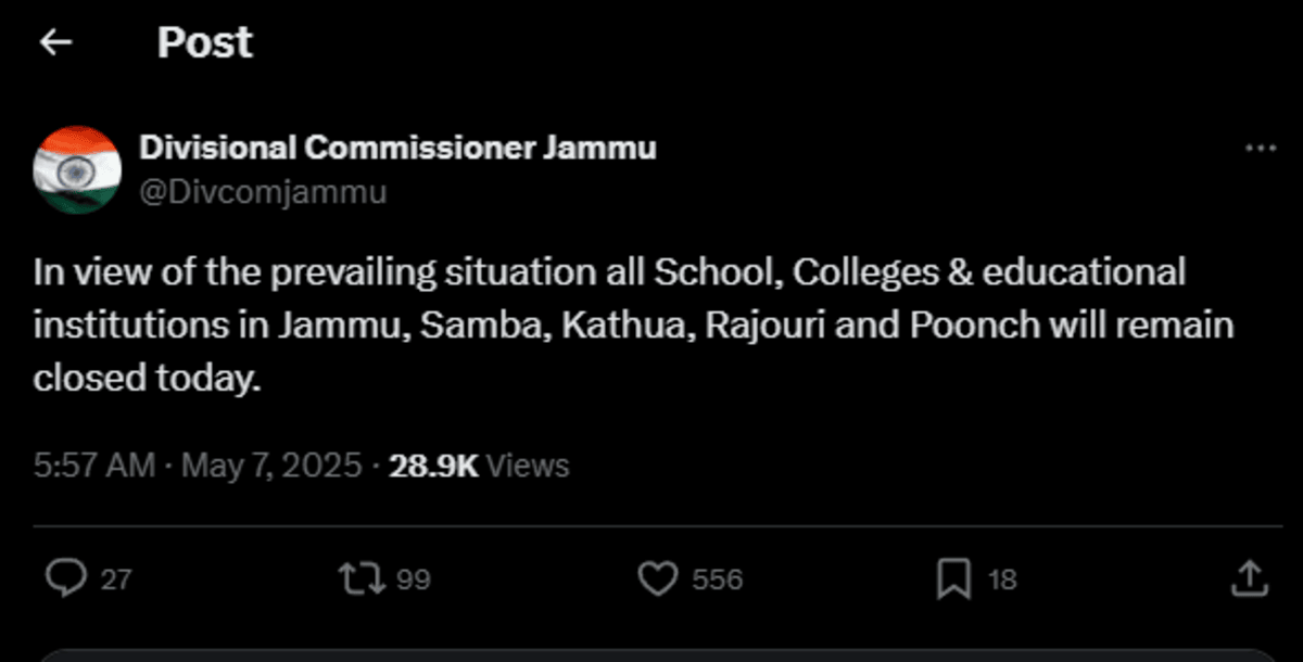 ऑपरेशन सिंदूर के बाद गहराया तनाव, भारत-पाक में स्कूल-कॉलेज बंद, सरहदों पर सन्नाटा!
