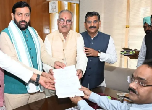 हरियाणा राज्यसभा चुनाव: संजय भाटिया ने दाखिल किया नामांकन