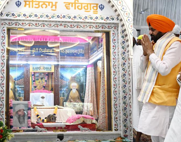 CM नायब सिंह सैनी ने लुधियाना के गुरुद्वारा श्री नानकसर साहिब में अरदास की